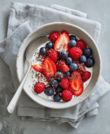 High-Protein Quark-Bowl mit Beeren